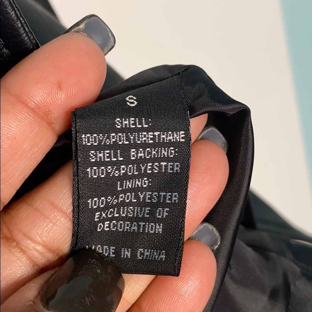 BACCINI FAUX LEATHER JACKET size S NWT - Picture 15 of 15